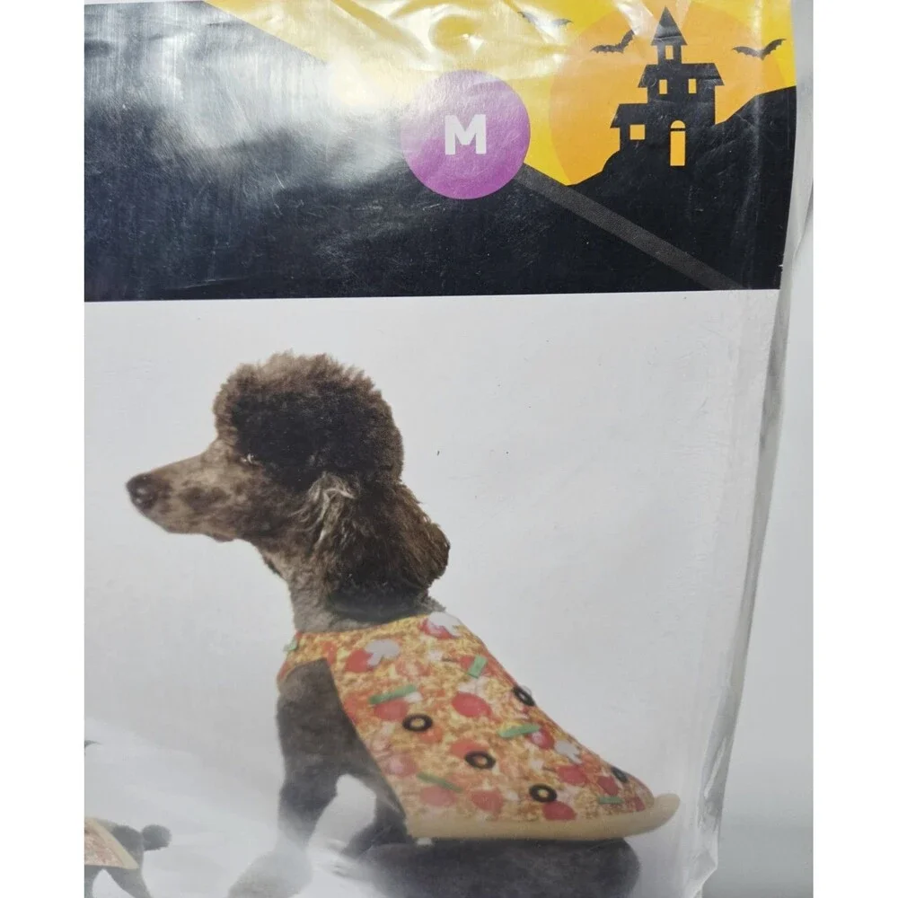 NEW Pizza Slice Costume Pet Size Medium Dog (20-50 lbs) Halloween Vibrant Life